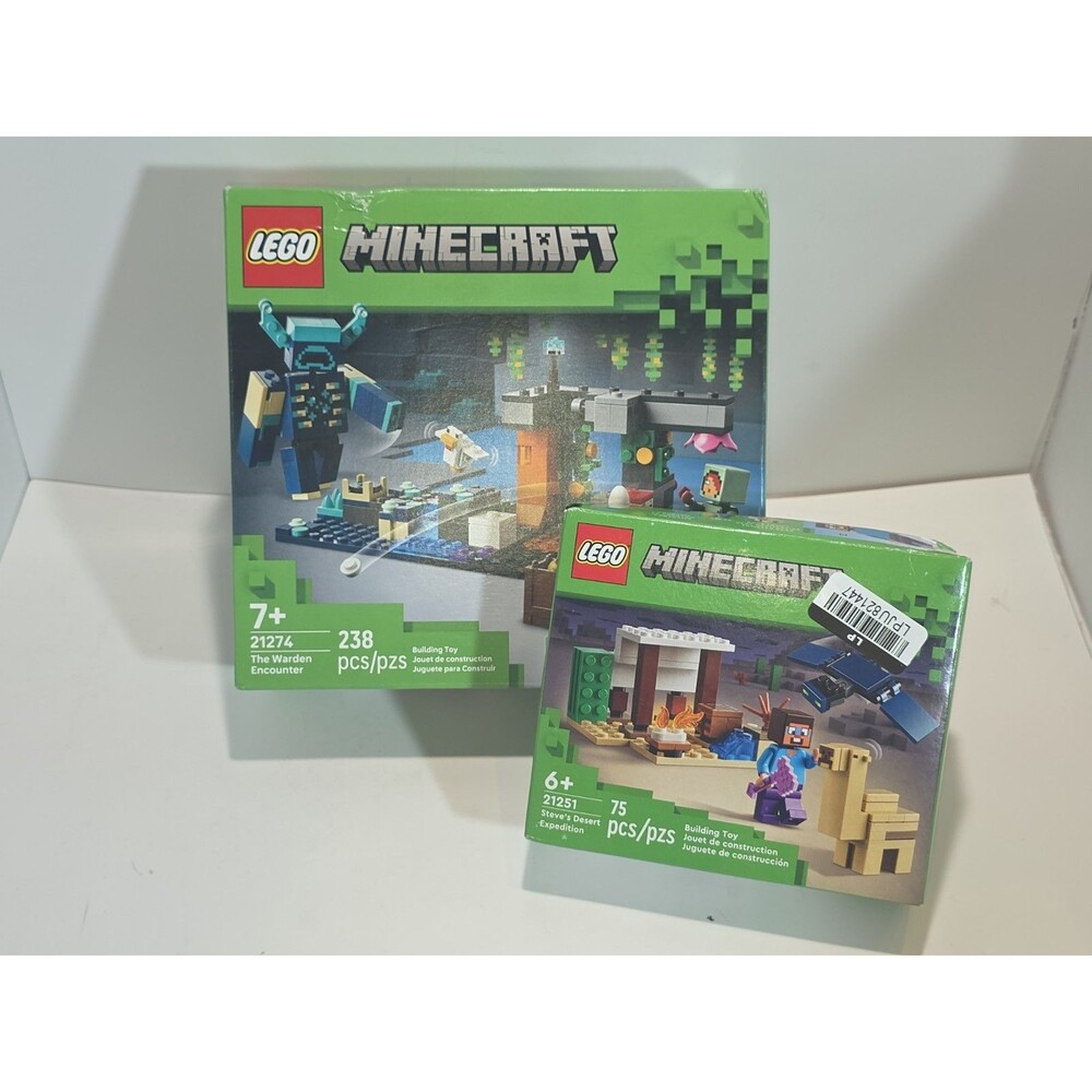 LEGO Minecraft The Warden Encounter (21274) - New - 238 Pieces + 21251  75pc set